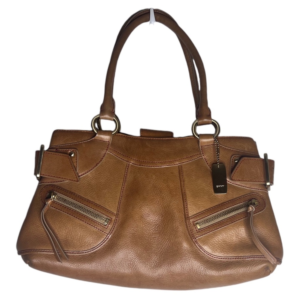 Vintage Leather DKNY beige purse